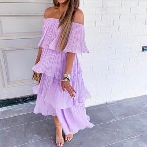 Red Dress Boutique - Tiered Midi Dress NWOT